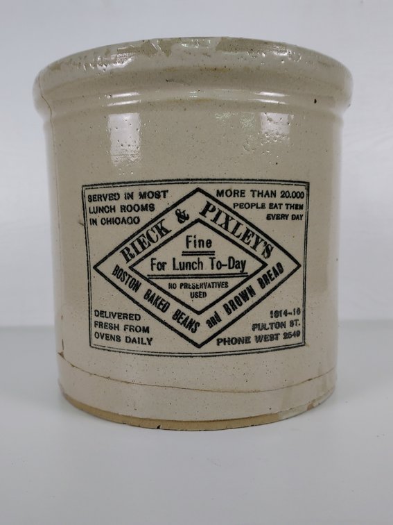 1 Gallon Red Wing Advertising Crock with Black Imprint - RIECK & PIXLEY'S