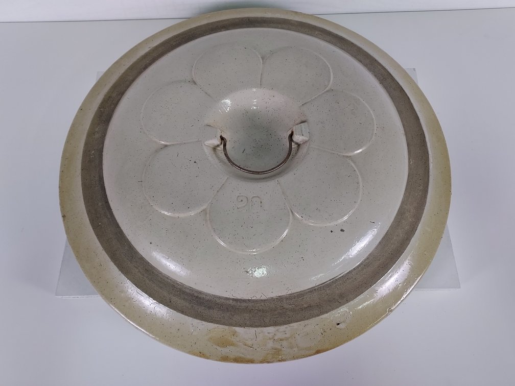 20 Gallon Red Wing Crock Lid Daisy Petal with Metal Bail