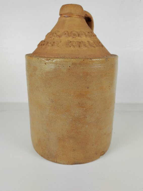 1 Gallon Salt Glazed Stoneware Jug - "Wm. Radams Microbe Killer"