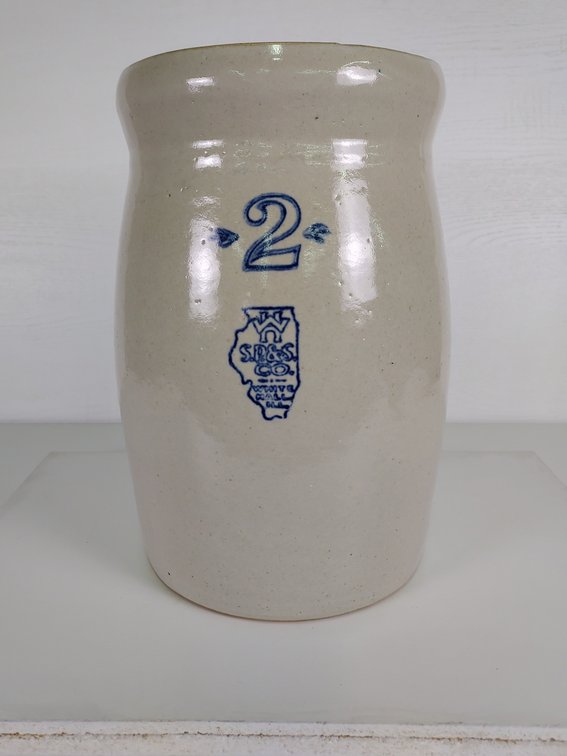 2 Gallon White Hall Butter Churn with Lid