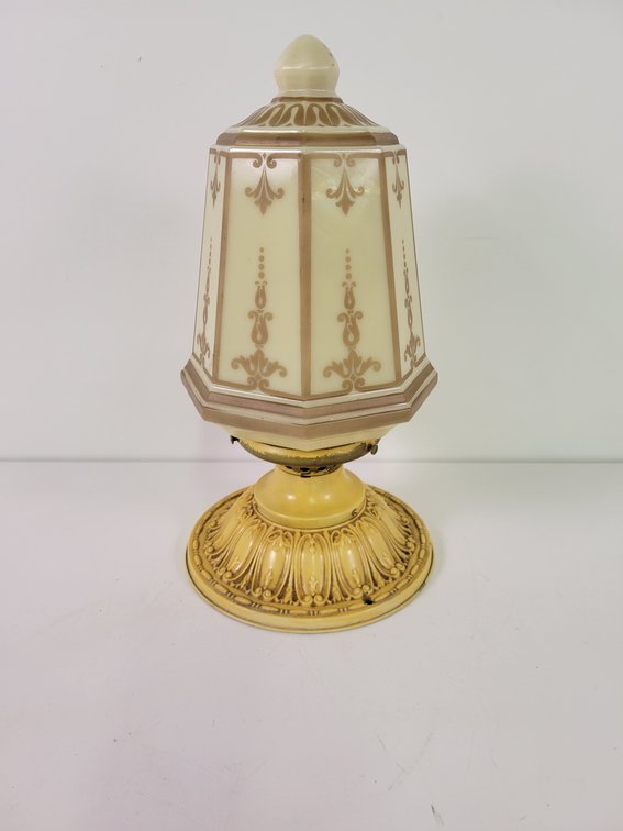 Art Deco Electric Wall Light w/ Glass Globe