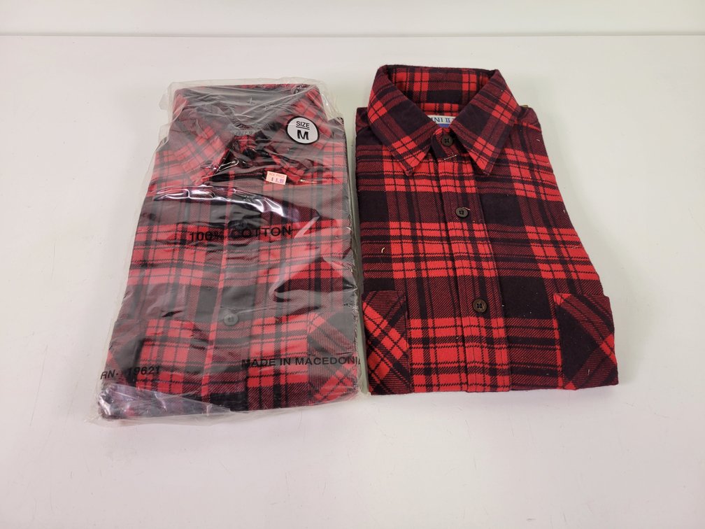 (2) NEW OMNI 2 Red Flannel Shirts