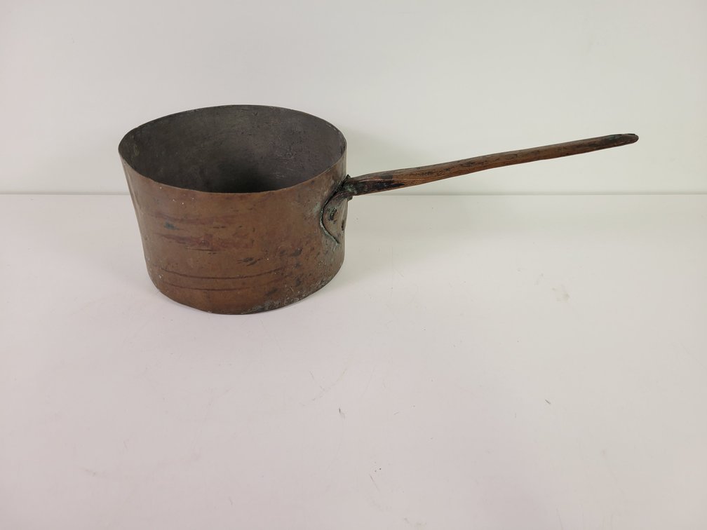 Antique Solid Copper Saucepan