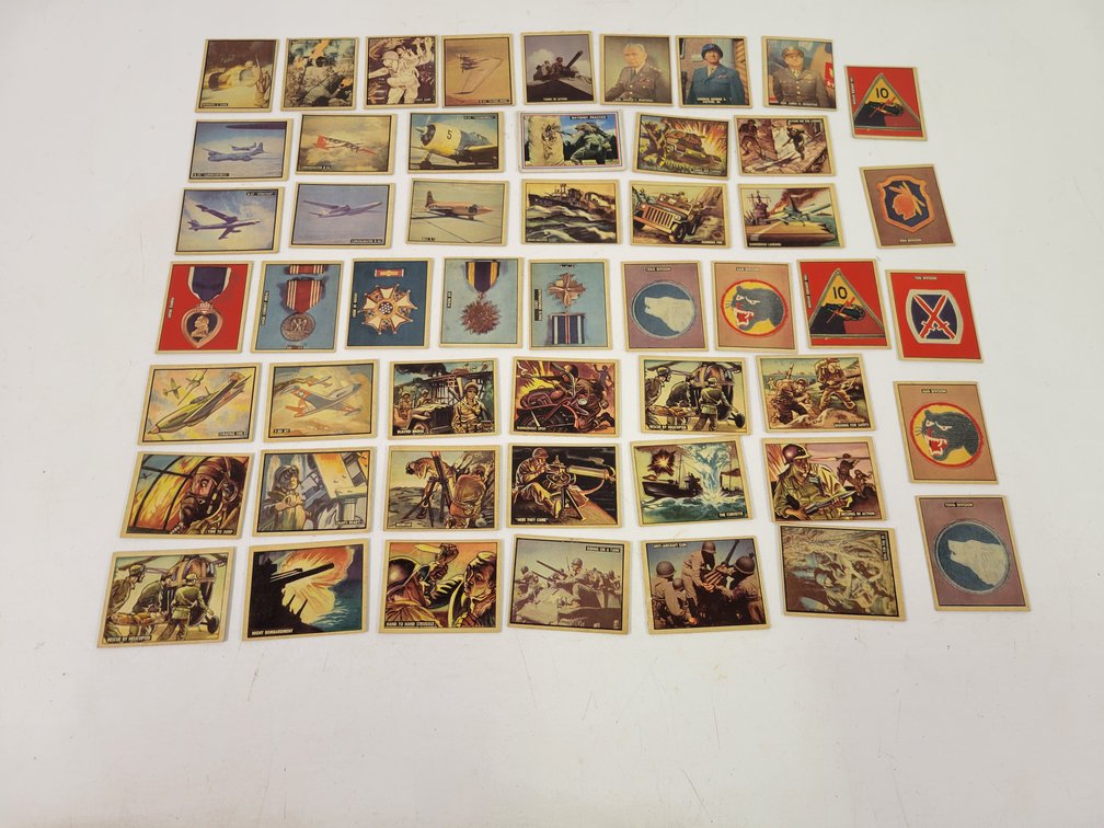 (51) Topps Korean War "Freedom's War" Trading Cards ca. 1950