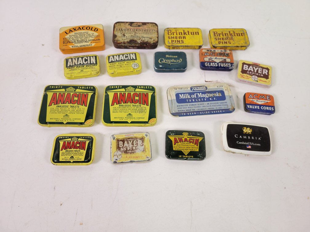 Vintage Medicine Tins and More