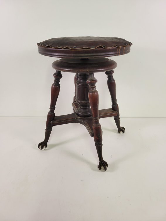 Antique Claw & Ball Foot Piano Stool