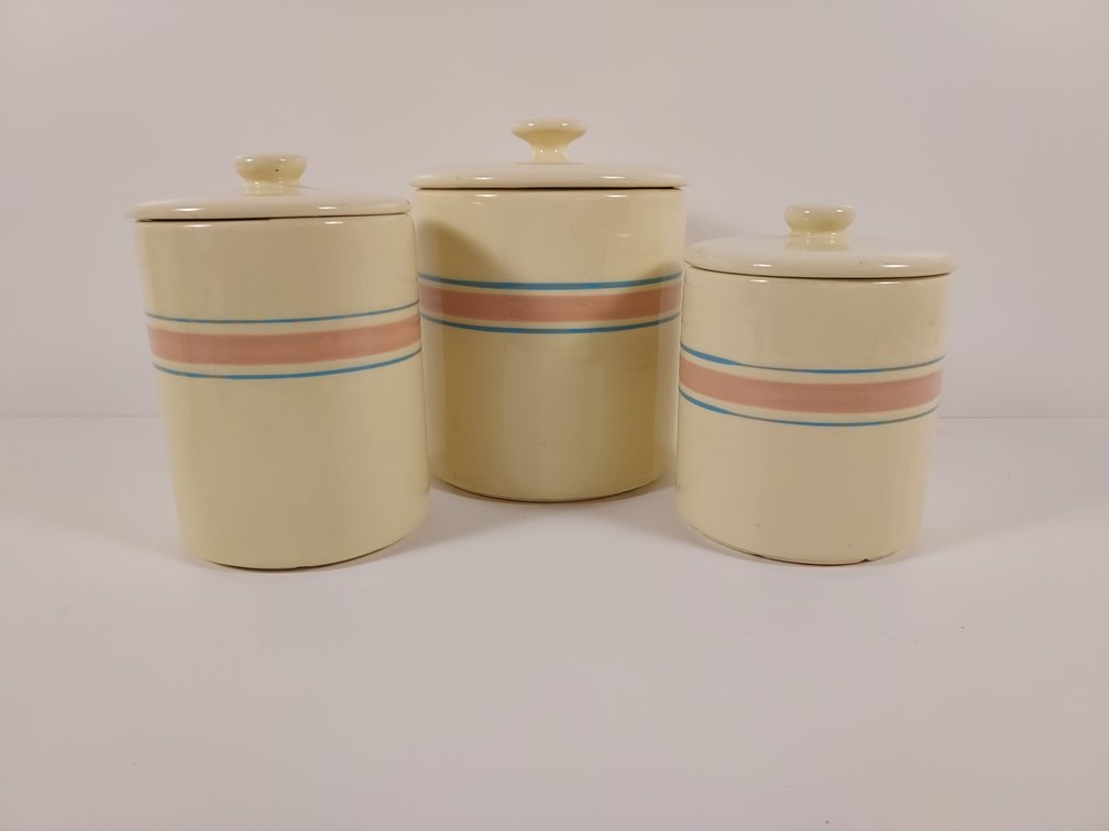3 McCoy Pottery Kitchen Canisters