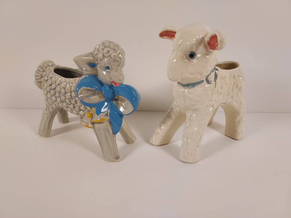 Pair of Lamb Planters