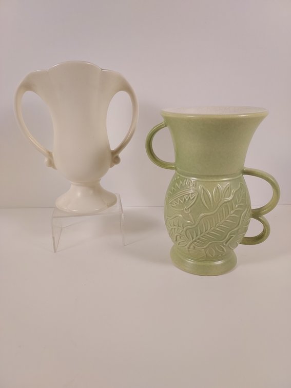 2 Red Wing Vases