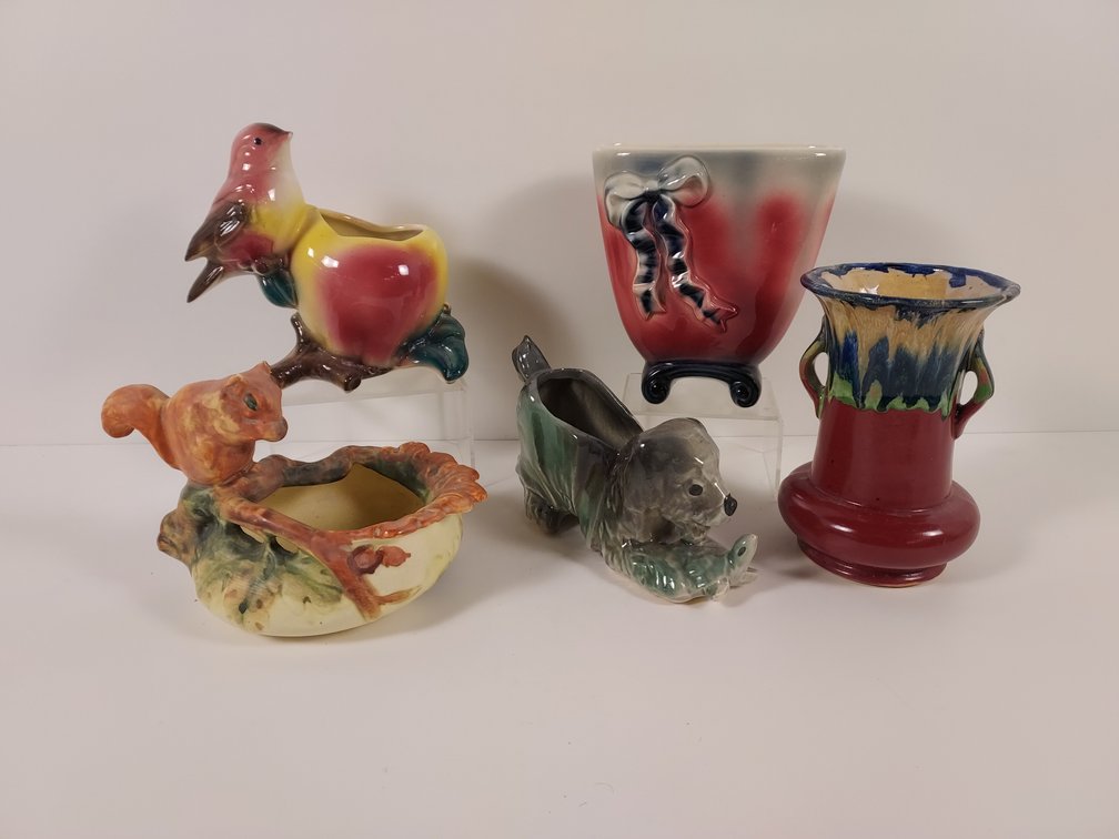 5 Planters - Royal Copley, Weller, McCoy, and More