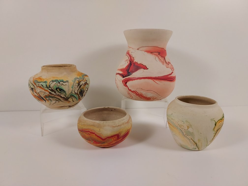 4 Nemadji Pottery Pieces