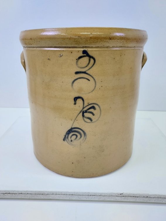 3 Gallon Single P with Ribs Salt Glazed Crock