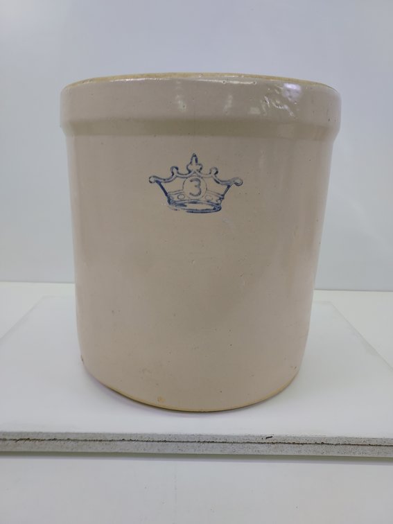 3 Gallon Blue Crown Crock