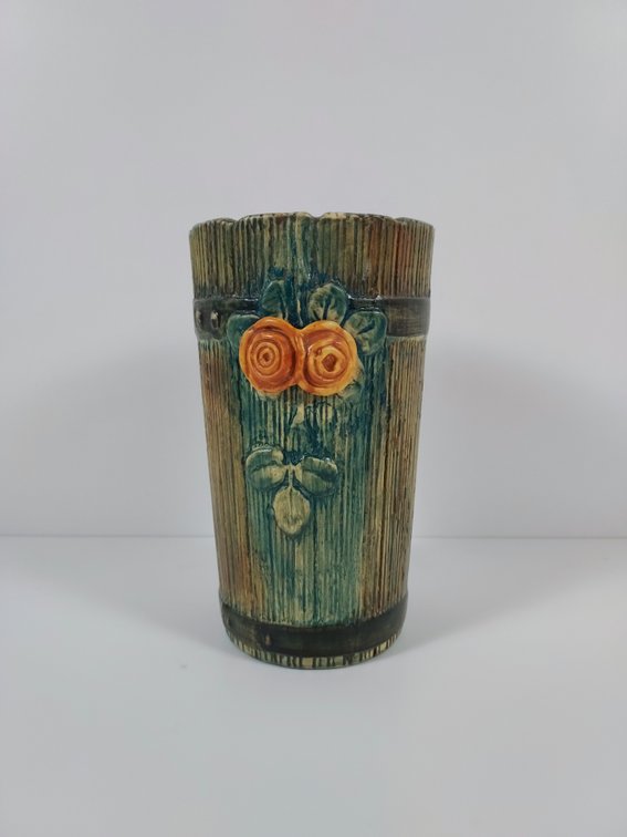Weller Wood Rose Pattern Vase