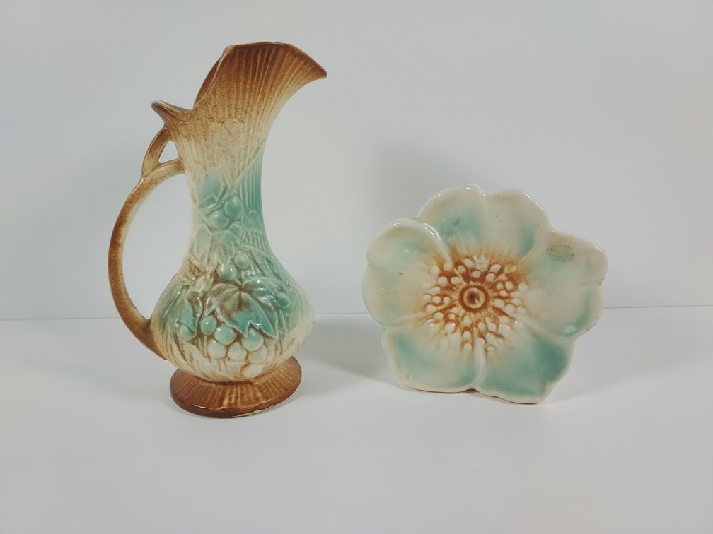 McCoy Dogwood Wall Pocket and Pitcher