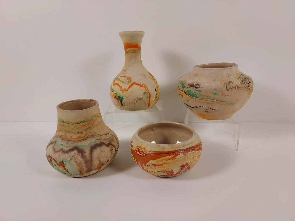 4 Nemadji Pottery Pieces