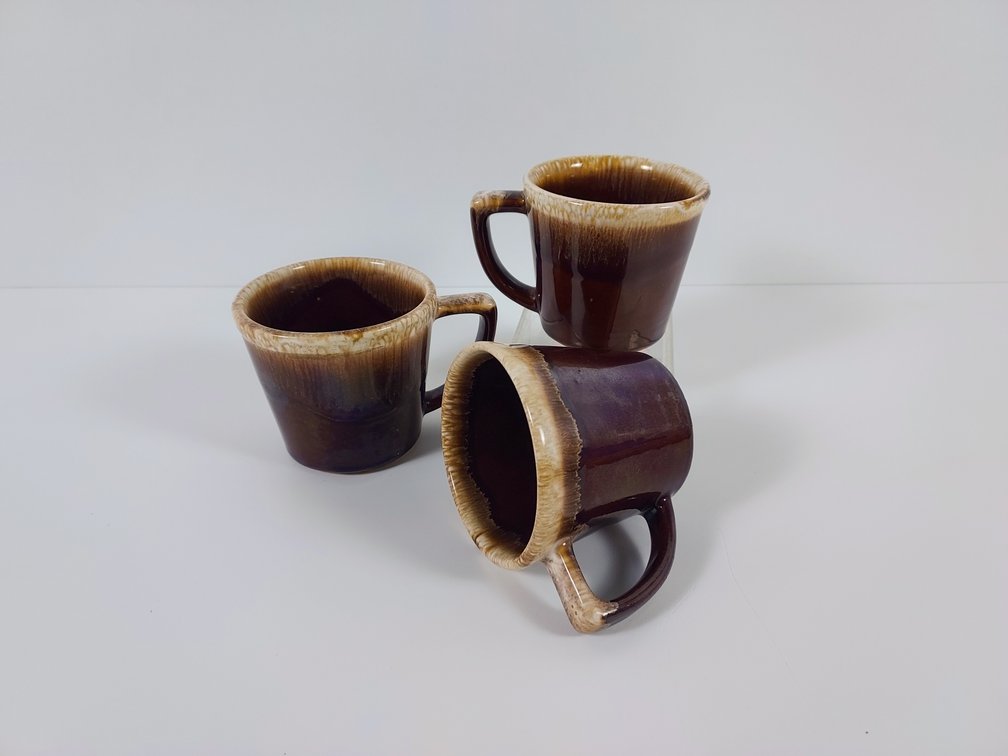3 McCoy Brown Drip Coffee Cups
