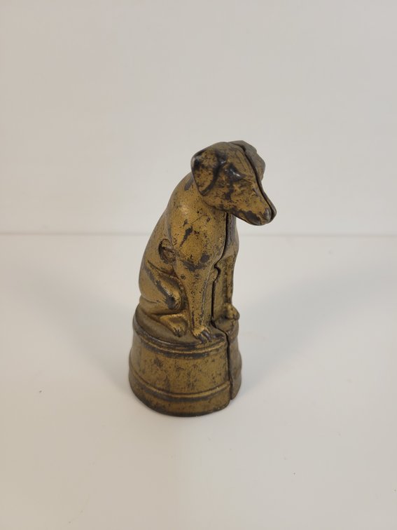 Antique A.C. Williams "Dog on Bucket" Cast Iron Coin Bank