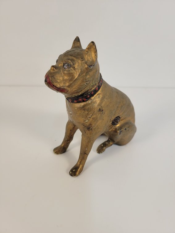 ca. 1909 Hubley Cast Iron "Bulldog" Coin Bank