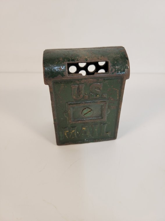 Antique A.C. Williams "U.S. MAIL" Cast Iron Coin Bank