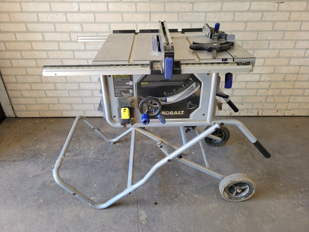 KOBALT 10" Portable Table Saw with Folding/Rolling Stand