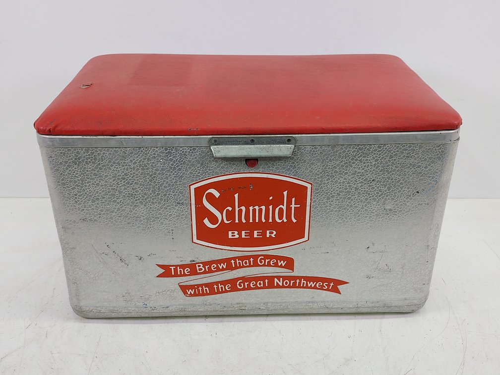 Vintage Schmidt Beer Aluminum Cooler