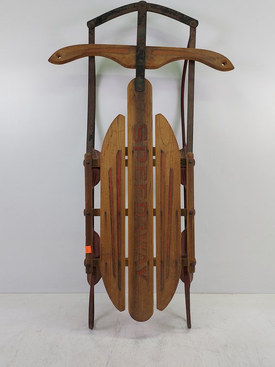 Vintage "Speedaway" Steerable Wood Sled