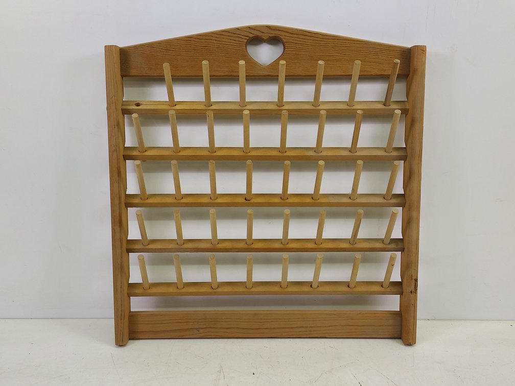 Hanging Wood Spool Rack