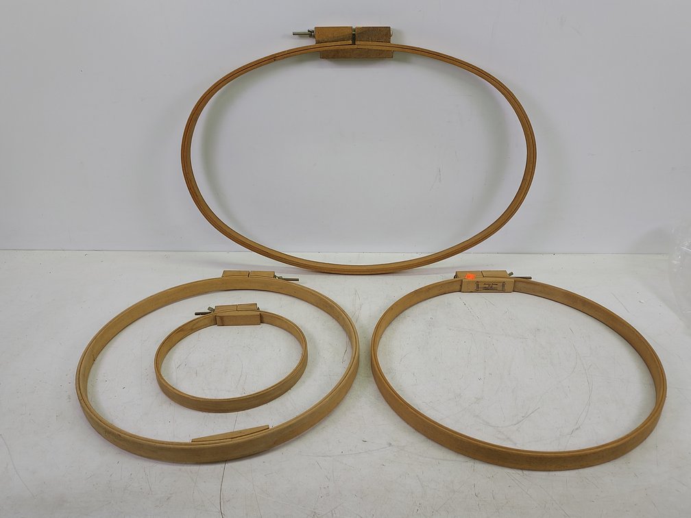 (4) Wood Quilting Hoops