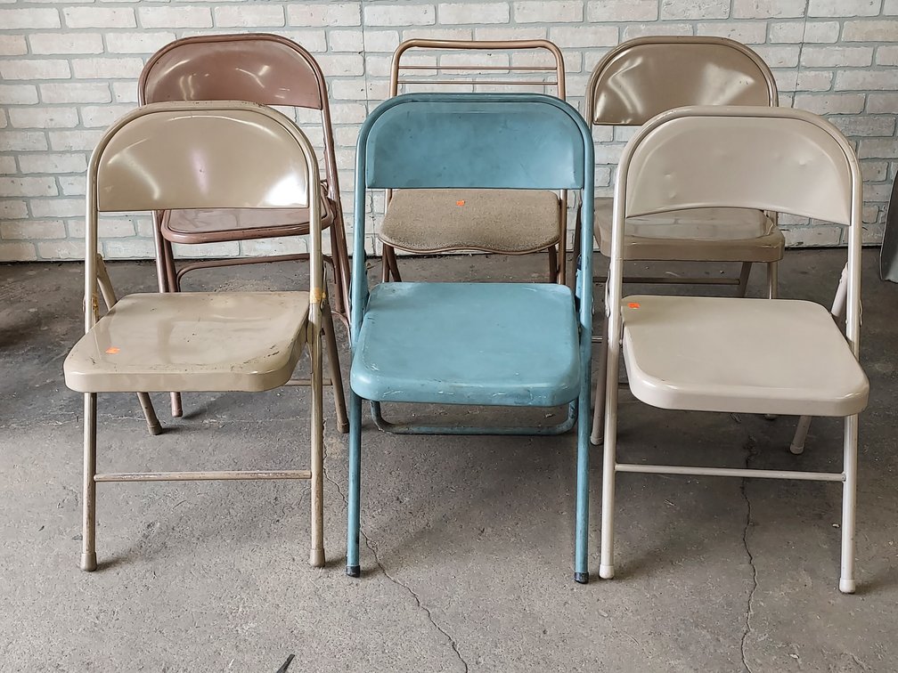 (6) Various Steel Folding Chairs