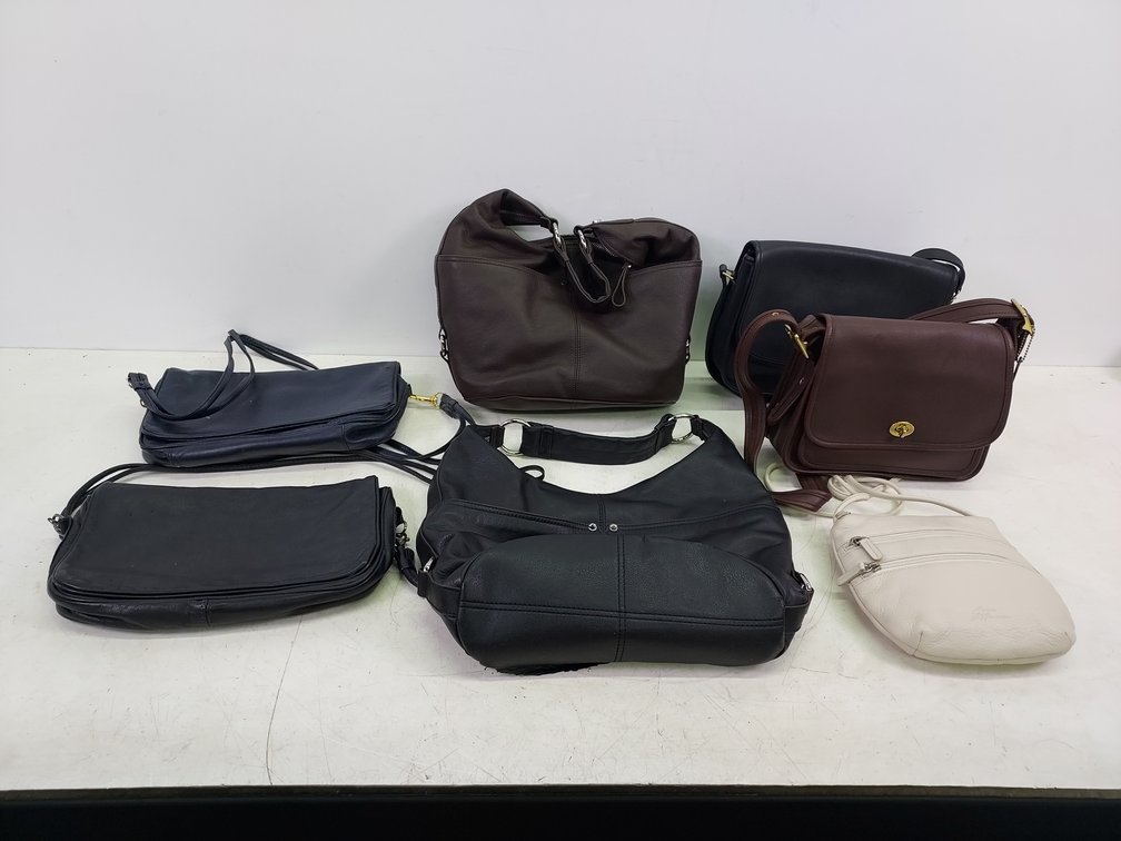 (7) Leather Purses & Handbags