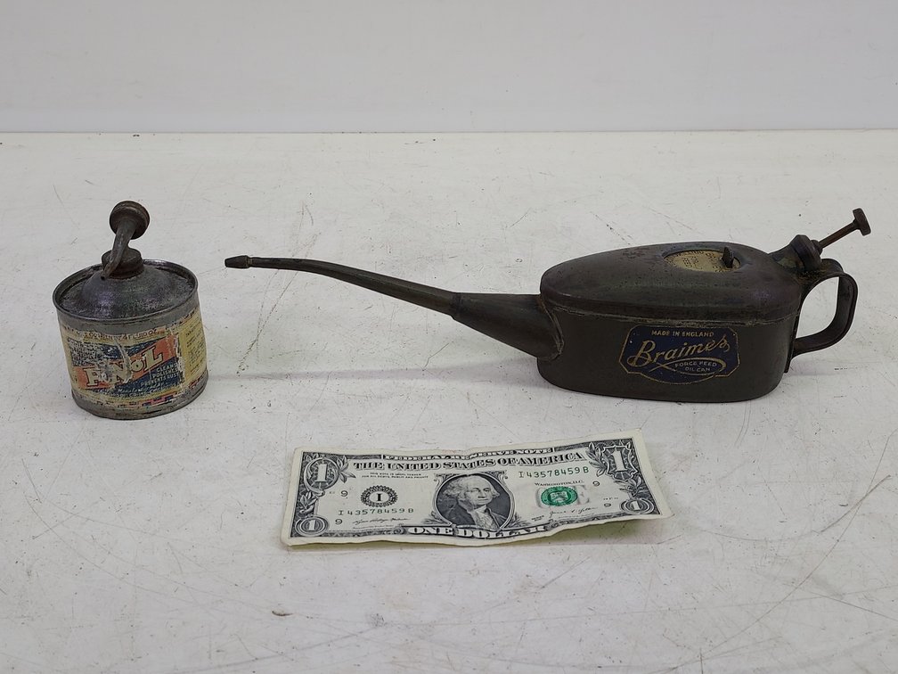 (2) Vintage Steel Oil Cans