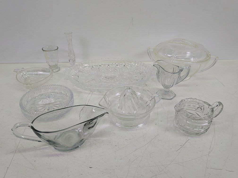 Lot of Various Clear Glassware
