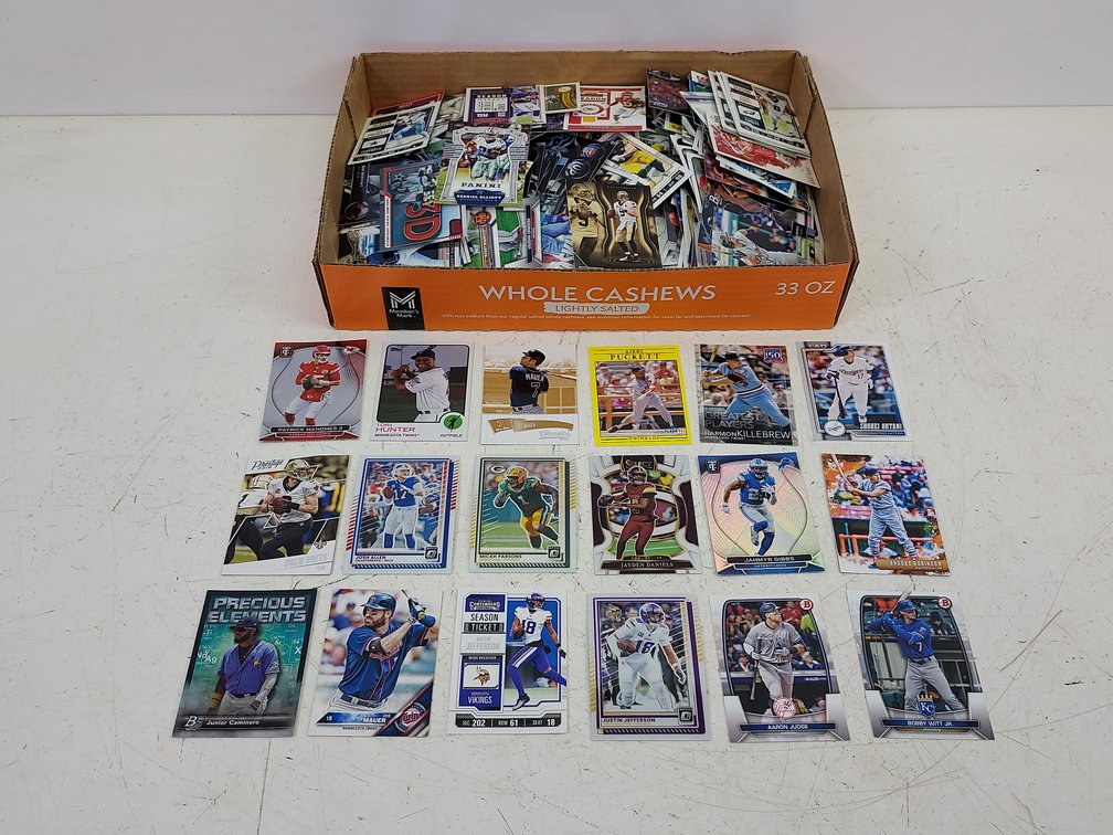Box of Various Baseball & Football Cards