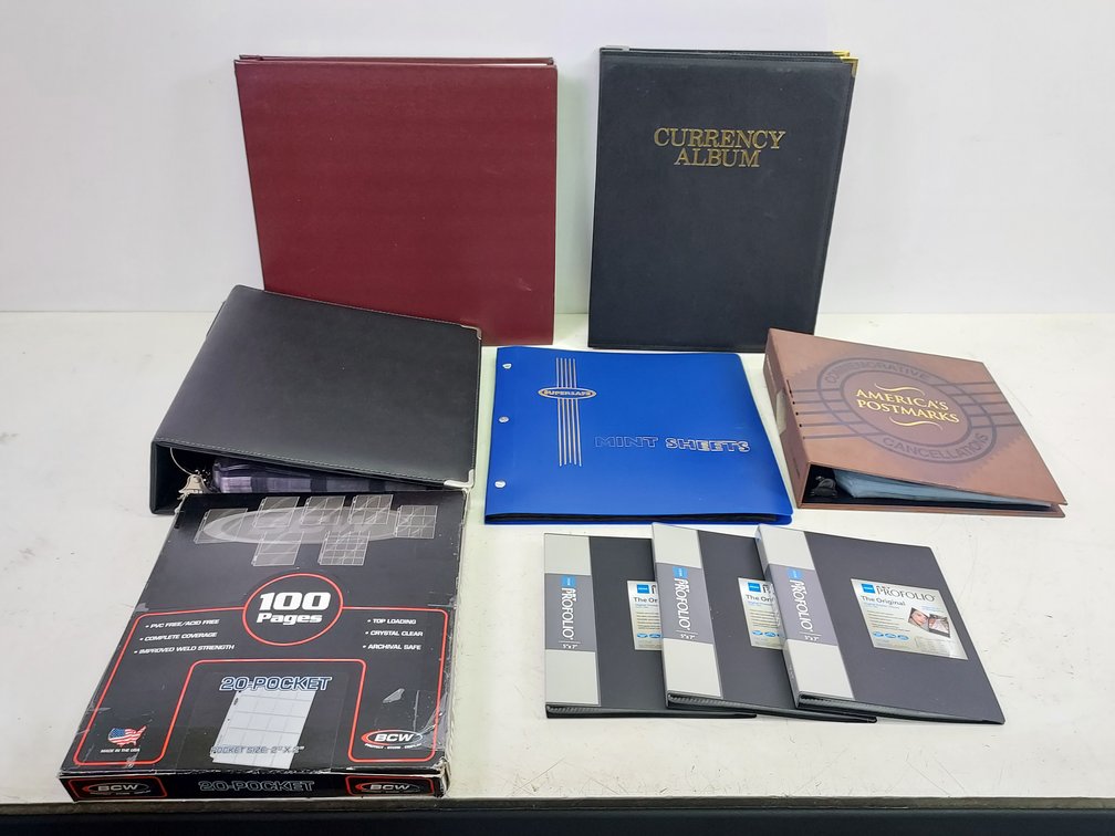 New Albums For Currency, Stamps, Scrapbooking & More