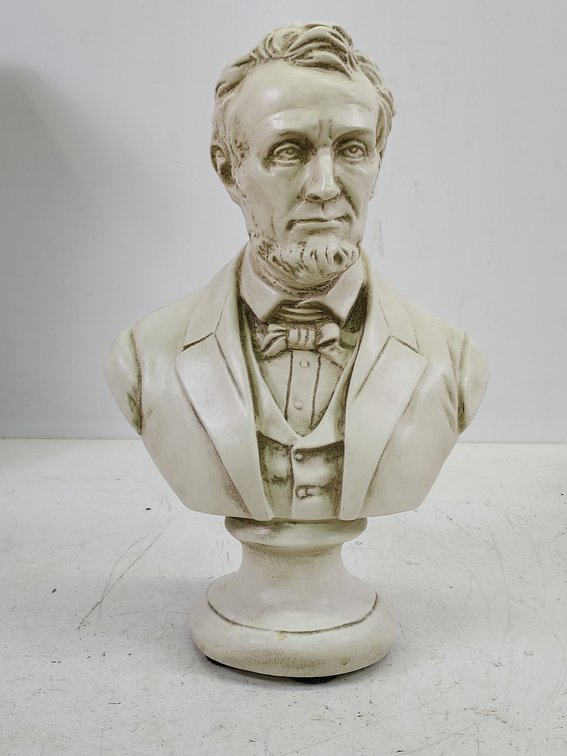 Cast Resin Abraham Lincoln Bust Sculpture