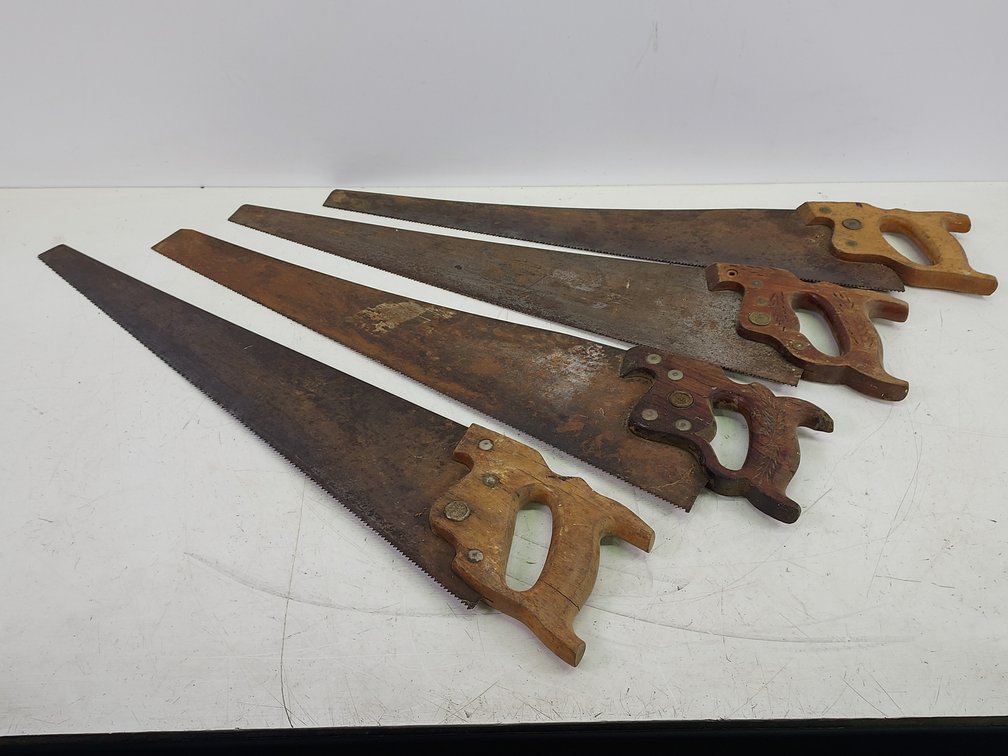 (4) Vintage Hand Saws