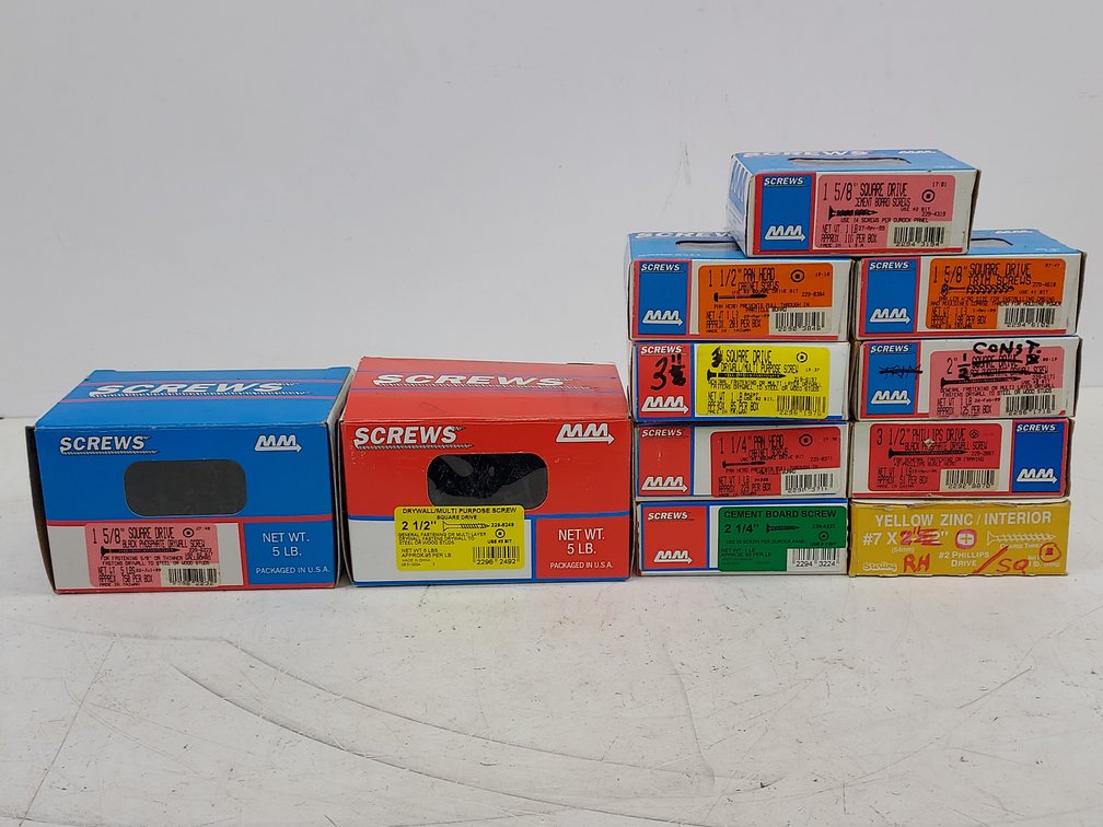 Various Boxes of Screws