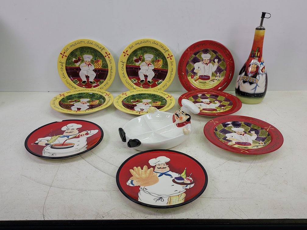 (11) Piece Lot of Chef Dishes & More