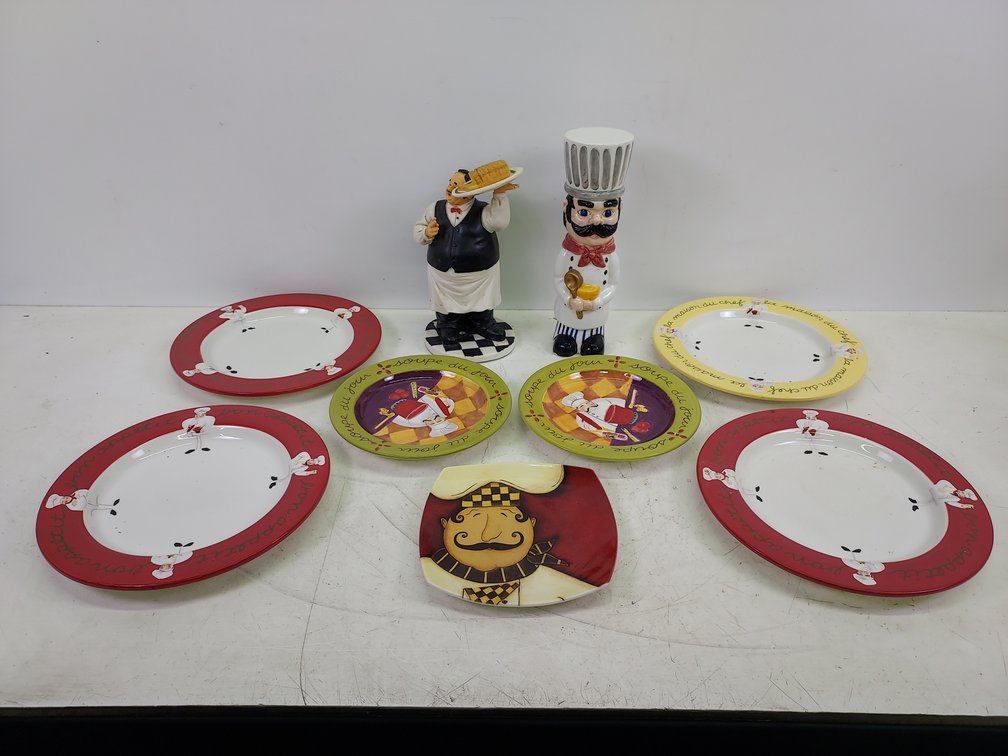 (9) Piece Lot of Chef Dishes & More