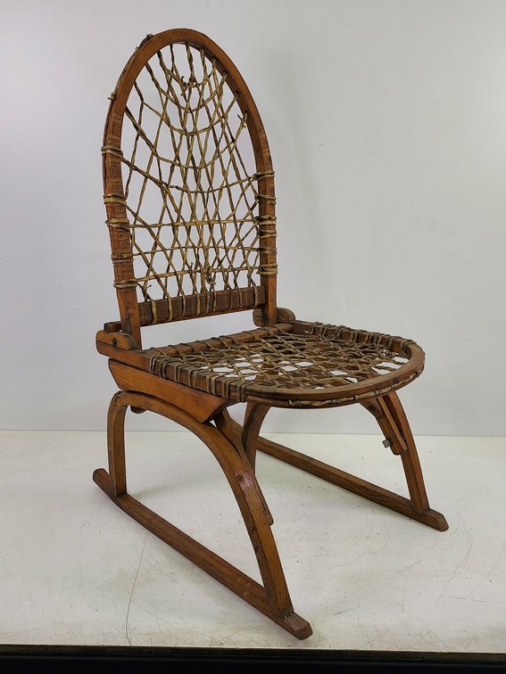 Vintage Snowshoe Folding Chair