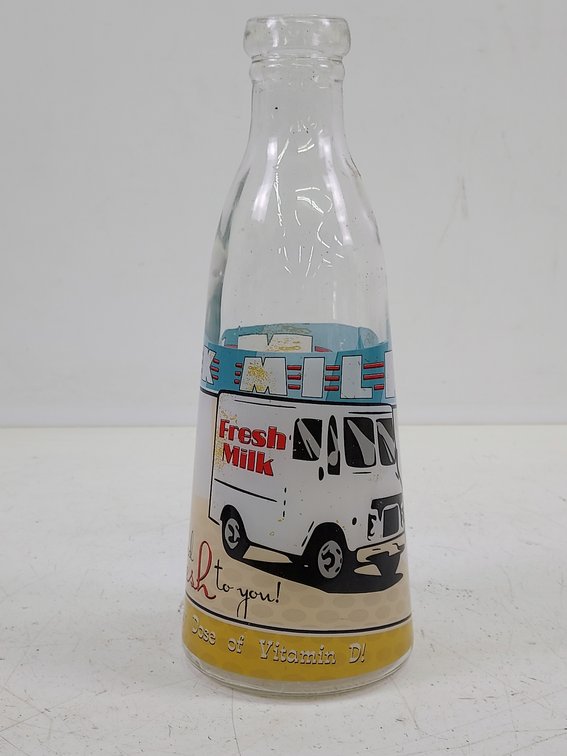 "Milk Delivered Fresh To You" Glass Bottle