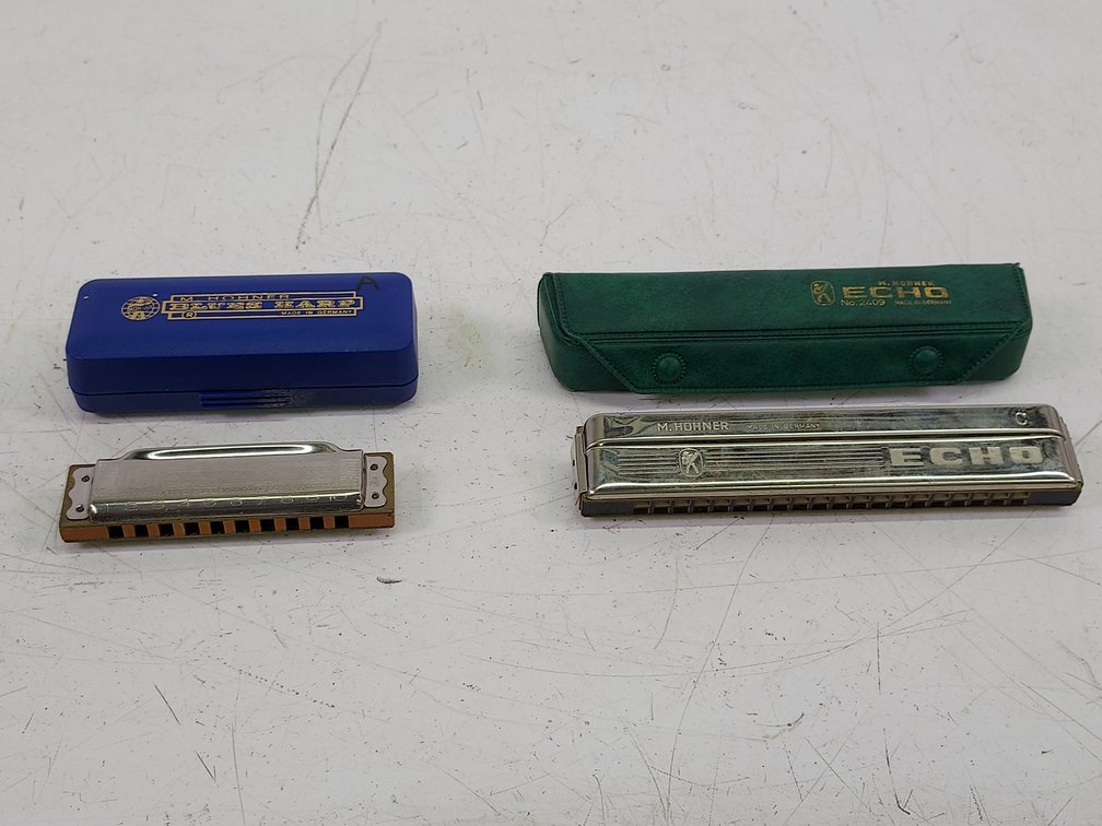 (2) Vintage M. Hohner's Harmonicas with Original Boxes