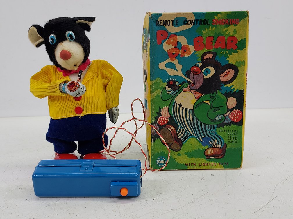 Vintage SAN Remote Control Smoking Pa Pa Bear