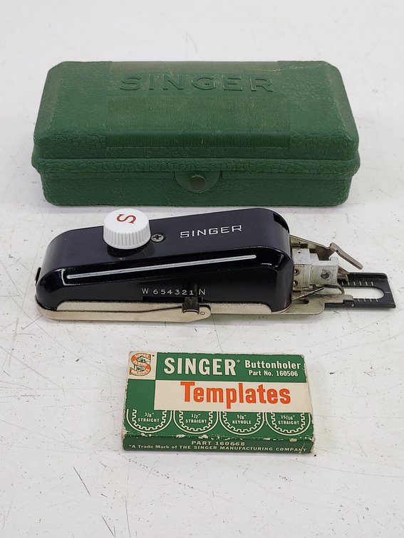 Vintage Singer Buttonholer Attachment & More