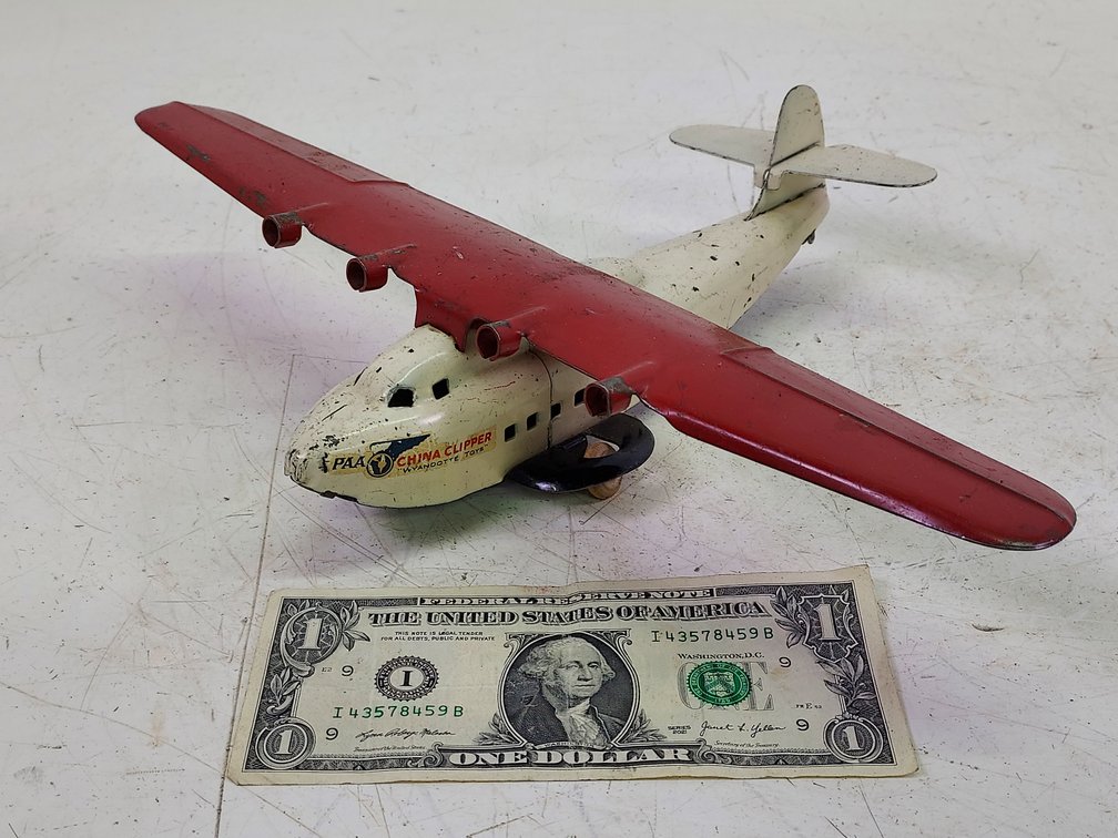 Vintage Wyandotte Pressed Steel Toy Airplane