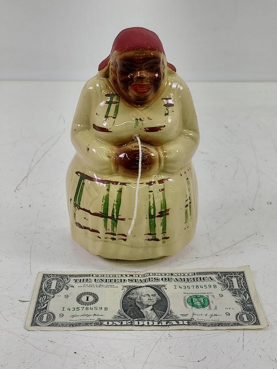 Vintage "Mammy" Black Americana Rope/Yarn Holder