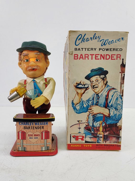Vintage 1962 Mark 37 Rosko Toys Charley Weaver Bartender