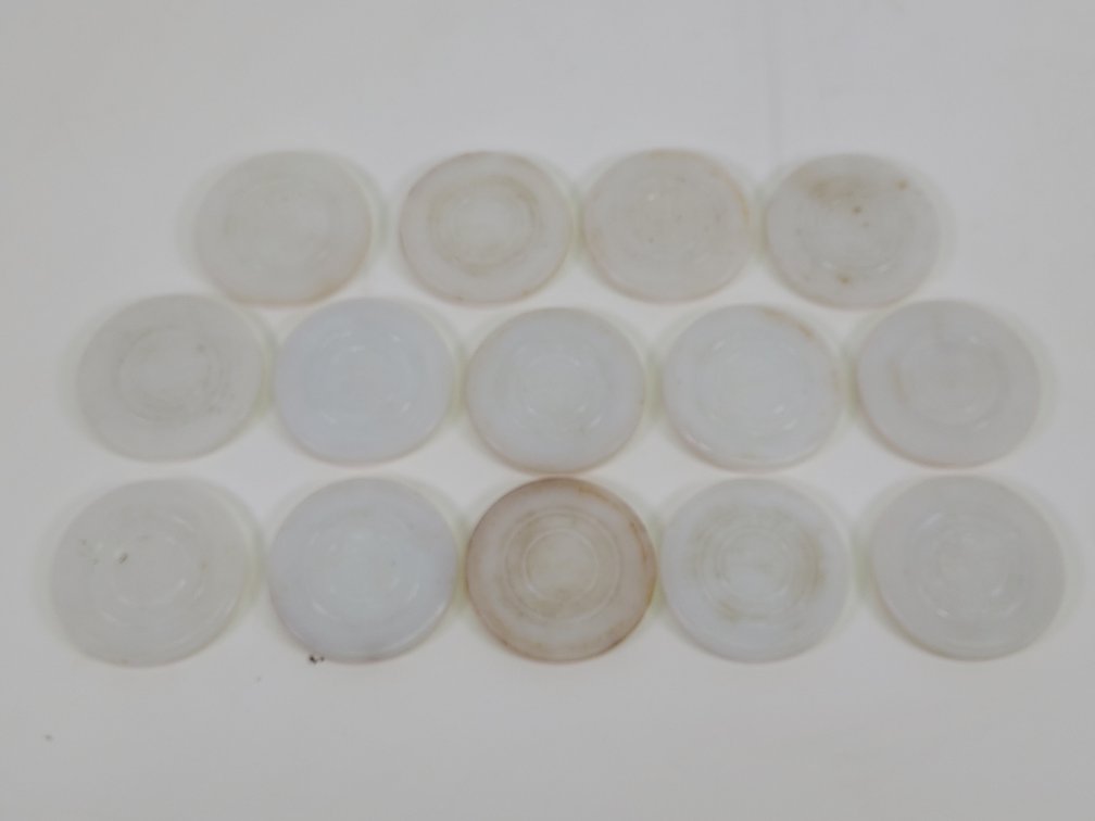 (14) Vintage Samco Milk Glass Canning Jar Lid Inserts