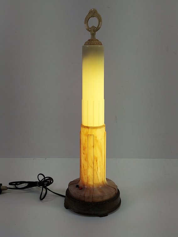 Vintage Art Deco Skyscraper Table Lamp